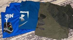 Lot of 3 Boys Under Armour Graphic T-Shirts Size 6 Gamer Baseball Logo